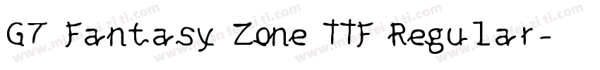 G7 Fantasy Zone TTF Regular字体转换